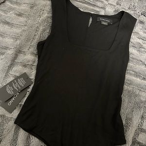 marciano square neck tank top bodysuit